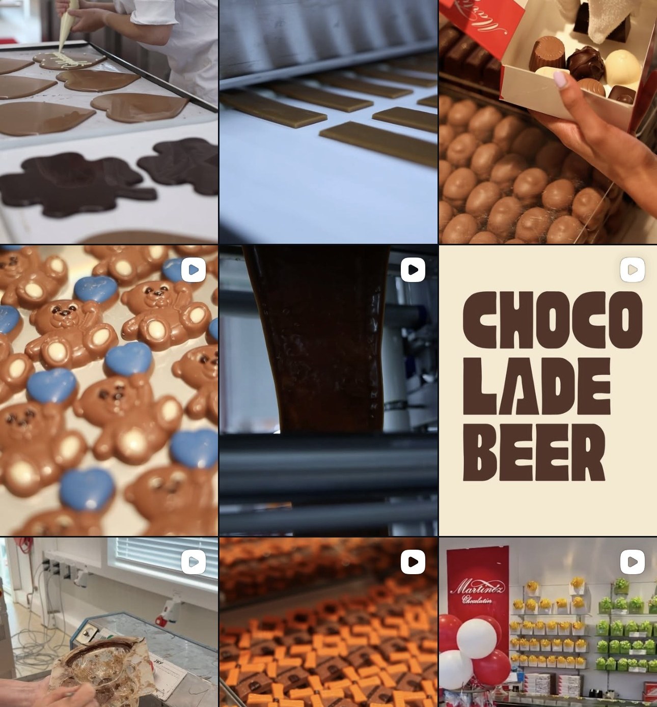 De Instagram-feed van Martinez Chocolade zoals die er nu bij staat, deel 3